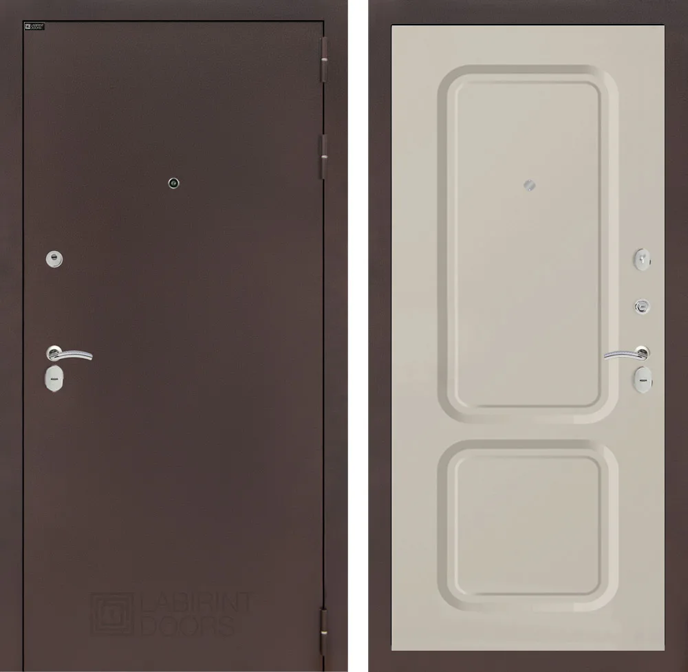 Входная дверь Классик антик медный 09 - Капучино