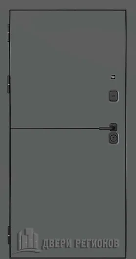 Дверь входная SL-1 Графит мягкая шагрень / Белая мягкая шагрень + зеркало