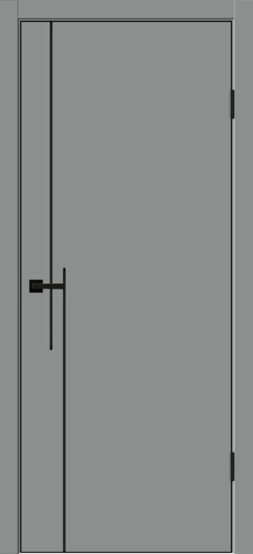 Межкомнатная дверь ЭМАЛЮКС ГАЛАНТ FM2 глухое без притвора Серый агат 600х2000