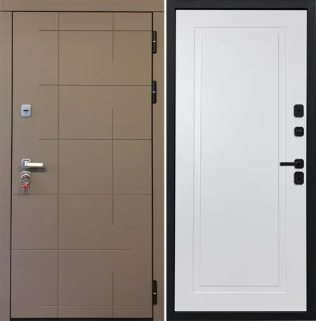 Металлическая дверь ВД- 62 Чёрный 860x2050 в интерьере