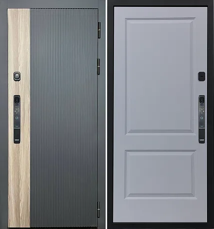 Металлическая дверь BLACK SMART с эл. замком Чёрный 860x2050
