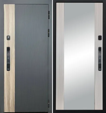 Металлическая дверь BLACK SMART с эл. замком Чёрный 860x2050